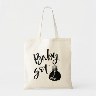 Bolsa Tote Bebê tem o retrato do script de grafite Bach