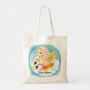 Bolsa Tote Bebê Unicórnio Arco-Íris