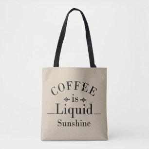 Bolsa Tote bebedor engraçado falando sobre café