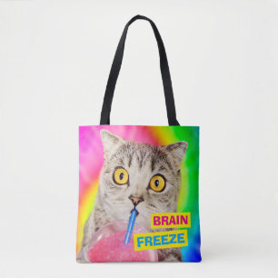 Bolsa Tote Bebendo de Gato