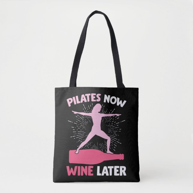 Bolsa Tote Bebendo de vinhos hilariante - Pilates Athletlett (Frente)