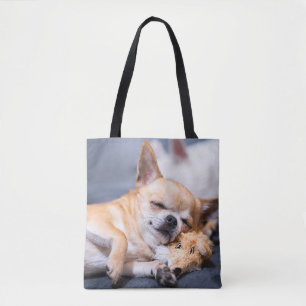 Bolsa Tote Bebês Mais Pobres   Cão Chihuahua de cabelos verme