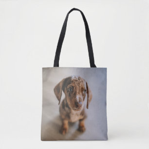 Bolsa Tote Bebês Mais Pobres   Castanho Dachshund Puppy
