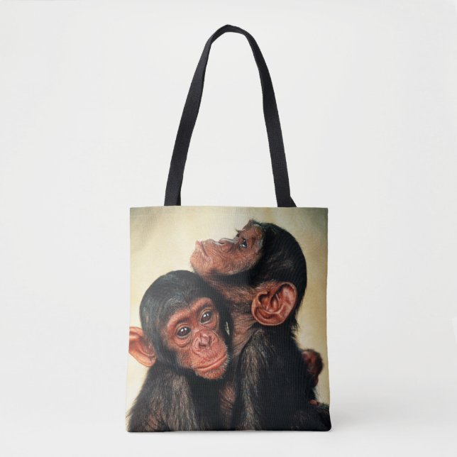 Bolsa Tote Bebês Mais Pobres | Chimpanzé Hug (Frente)