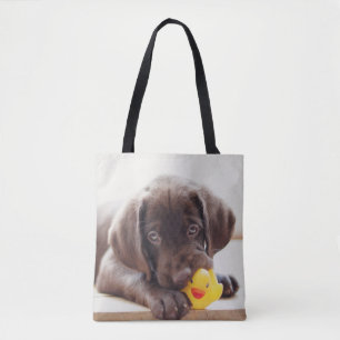 Bolsa Tote Bebês Mais Pobres Chocolate Labrador Puppy