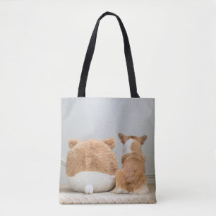 Bolsa Tote Bebês Mais Pobres Corgi & Plush Puppy