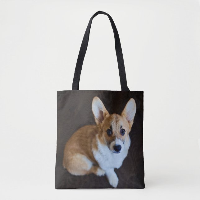 Bolsa Tote Bebês Mais Pobres | Corgi Procurando (Frente)