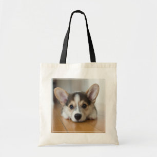 Bolsa Tote Bebês Mais Pobres   Corgi Puppy Olhando