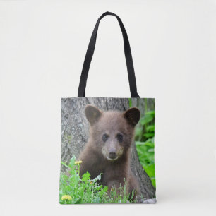 Bolsa Tote Bebês Mais Pobres Cubo-Urso-Marrom