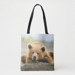 Bolsa Tote Bebês Mais Pobres Cubo-Urso-Marrom Costeiro