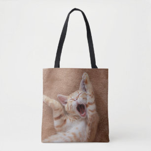 Bolsa Tote Bebês Mais Pobres   Ginger Kitten Yawning