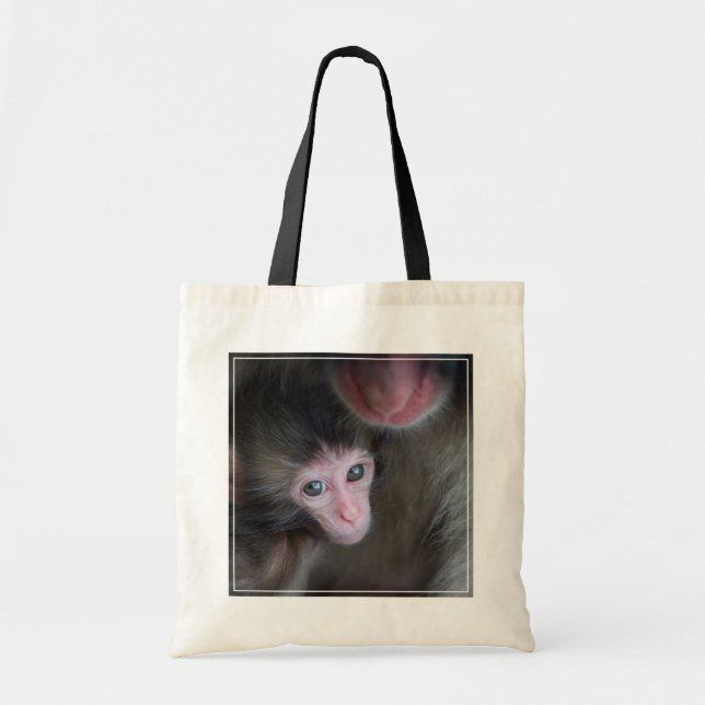 Bolsa Tote Bebês Mais Pobres | Macaco Baby Macaque e Mãe (Frente)