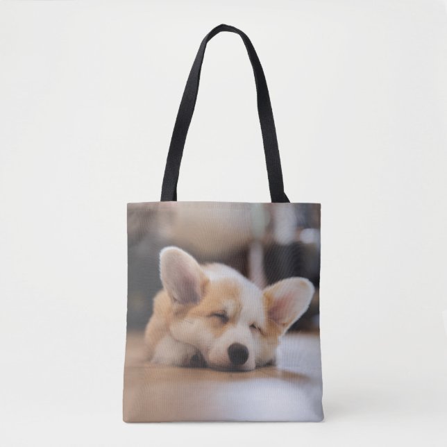 Bolsa Tote Bebês Mais Pobres | Sleepy Corgi (Frente)