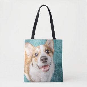 Bolsa Tote Bebês Mais Pobres Sorriso De Puppy Corgi