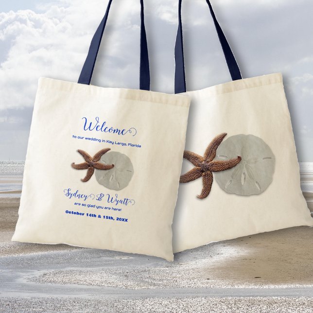 Bolsa Tote Bebida de Casamento de Praia Dólar Starfish Bem-vi (Criador carregado)