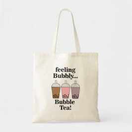 Bolsa Tote Bebida de Chá de Bolha Divertida
