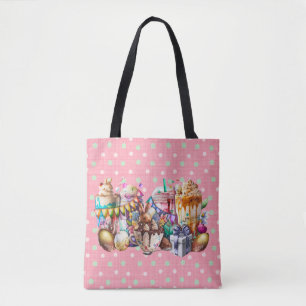 Bolsa Tote Bebidas De Café Com Rico De Páscoa