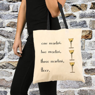 Bolsa Tote Bebidas Vintage, Cocktail de azeitona Martini