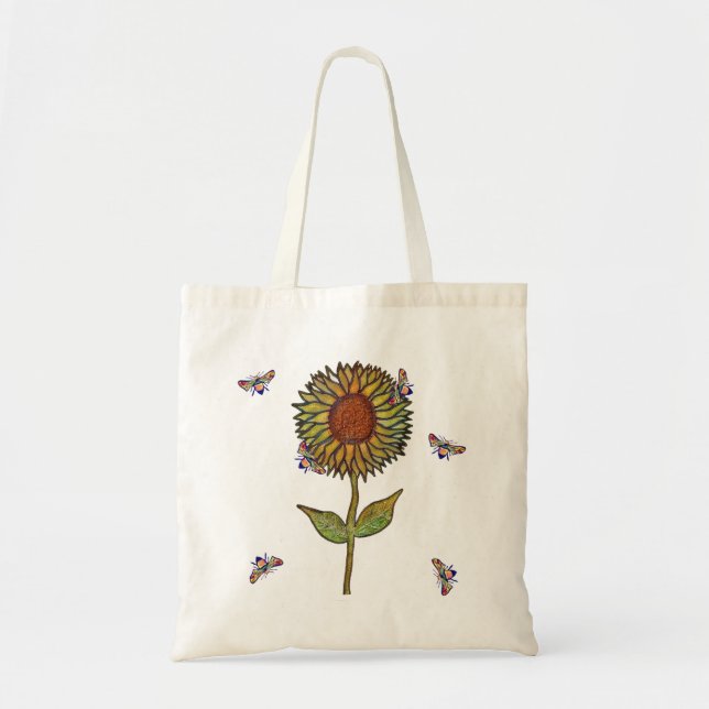 Bolsa Tote Bee And Sunflower Tote Bag (Frente)