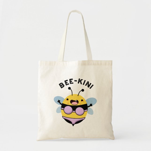 Bolsa Tote Bee-kini Engraçado Bee Puns (Frente)