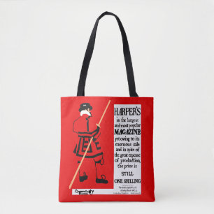 Bolsa Tote Beefeater da Revista do poster vintage Harper