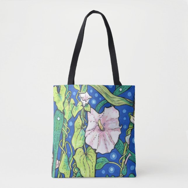 Bolsa Tote Beendweed Reed Summer Wildflower Painting (Frente)