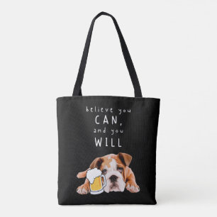 Bolsa Tote Beer Dog Bulldog - Acredite que pode, e vai