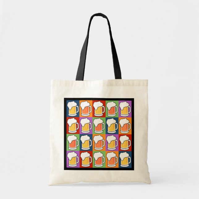 Bolsa Tote BEER Pop Art tossacos (Frente)