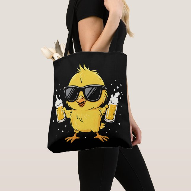 Bolsa Tote Beer Time Madafakas Meme Pato Goose Retro (Close Up)