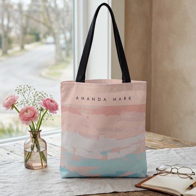 Bolsa Tote Bege Elegância Abstrata Fofa e Elegante (Criador carregado)