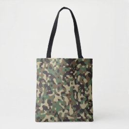Bolsa Tote Bege, Marrom Bege, Verde, Camuflagem Cinza Escuro