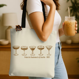 Bolsa Tote Beige Bridesmaid Espresso Martini Bachelorette