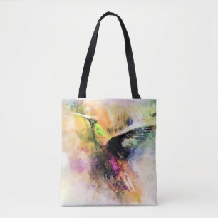 Bolsa Tote Beija-flor aquarela 