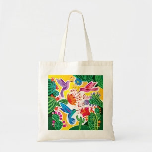 Bolsa Tote Beija-flores e Cactos Floridos