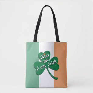 Bolsa Tote Beija-me Eu sou Irlandês