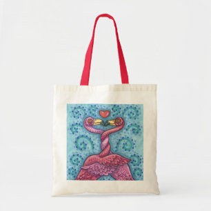 Bolsa Tote Beijando a SACOLA COR-DE-ROSA do FLAMINGO