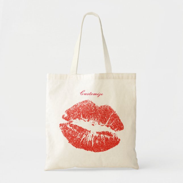 Bolsa Tote Beijar lábios Vermelhos Thunder_Cove (Frente)