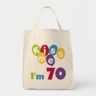 Bolsa Tote Beije-me que eu sou 70 t-shirt e presentes do aniv
