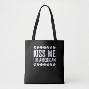Bolsa Tote Beije-me, sou o Dia de São Patrício americano de c