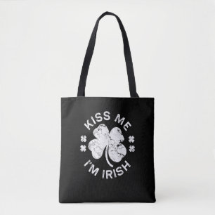 Bolsa Tote Beije-me, sou uma camiseta irlandesa, Saint Patric
