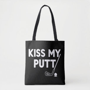 Bolsa Tote Beije Meu Putt Golfe Piadas Engraçadas Golfer Sarc