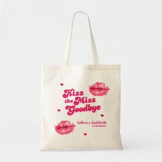 Bolsa Tote Beije o presente da despedida de solteira de noiva (Frente)