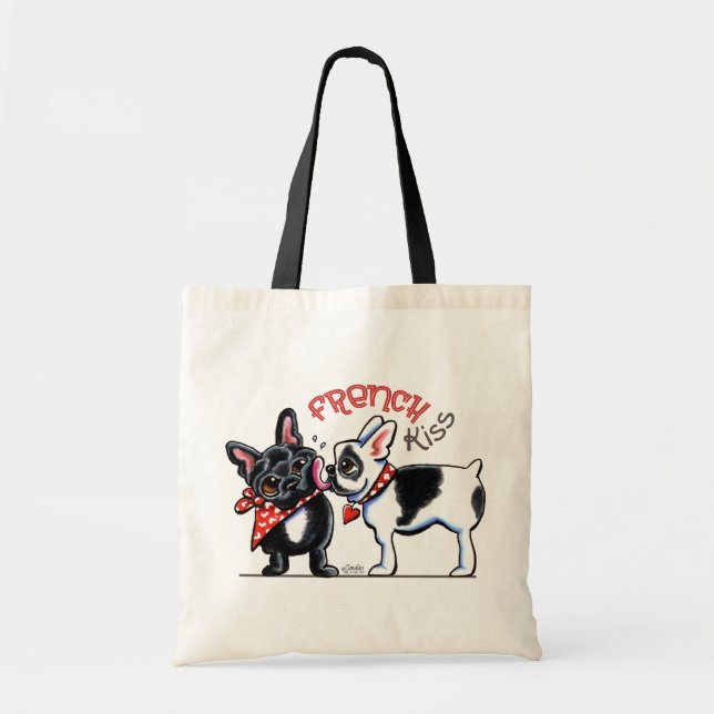 Bolsa Tote Beijo Bulldog Francês (Frente)