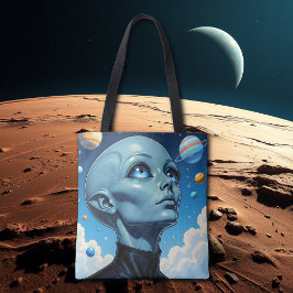Bolsa Tote Bela Alienígena Extraterrestre Sendo