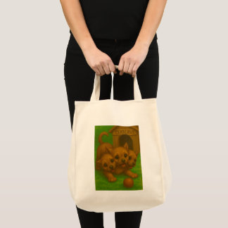 Bolsa Tote Bela Arte Fantasia Cerberus De Olhos Cachorros De