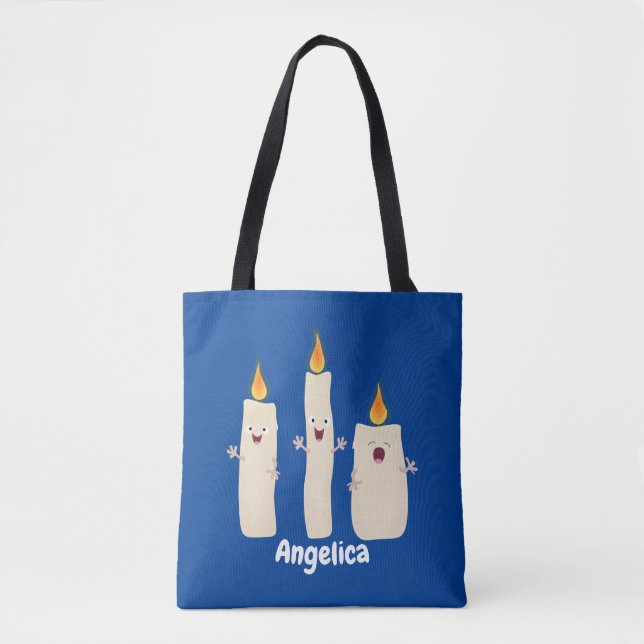 Bolsa Tote Bela canção de cantar trio de vela (Frente)
