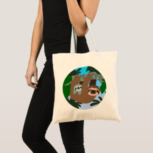 Bolsa Tote Bela Caricatura Mãe Lama E Bebê