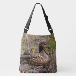 Bolsa Tote Bela Chillin' Mallard Mãe Pato e Pato Bebê