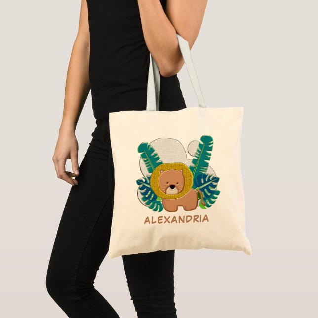 Bolsa Tote Bela Lion Animal Jungle Personalizar (Frente (produto))