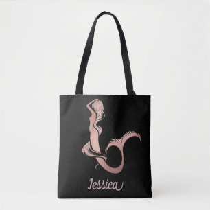 Bolsa Tote Bela Rosa Dourado Personalizado